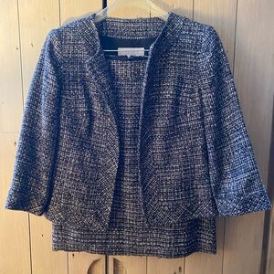 Banana Republic Black and White Tweed Blazer